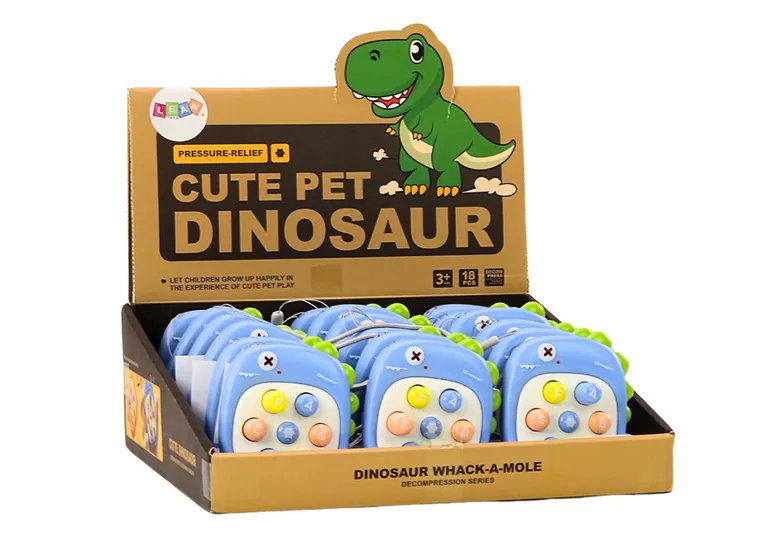 Lean Toys, Whack a mole, dinozaur, gra zręcznościowa