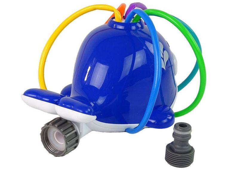 Lean Toys, wieloryb, fontanna wodna, niebieska