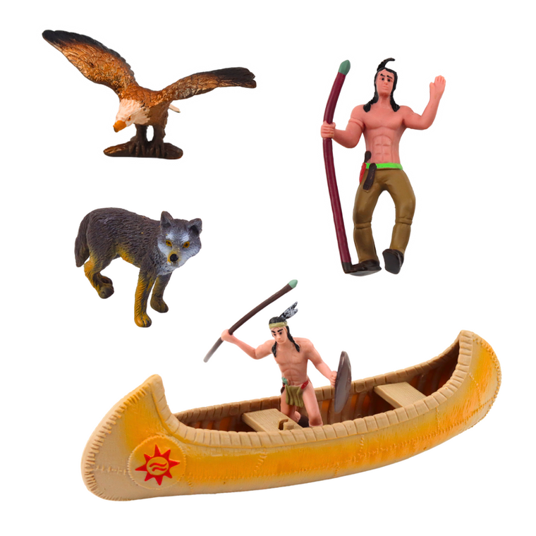 Lean Toys, wioska indiańska, zestaw figurek
