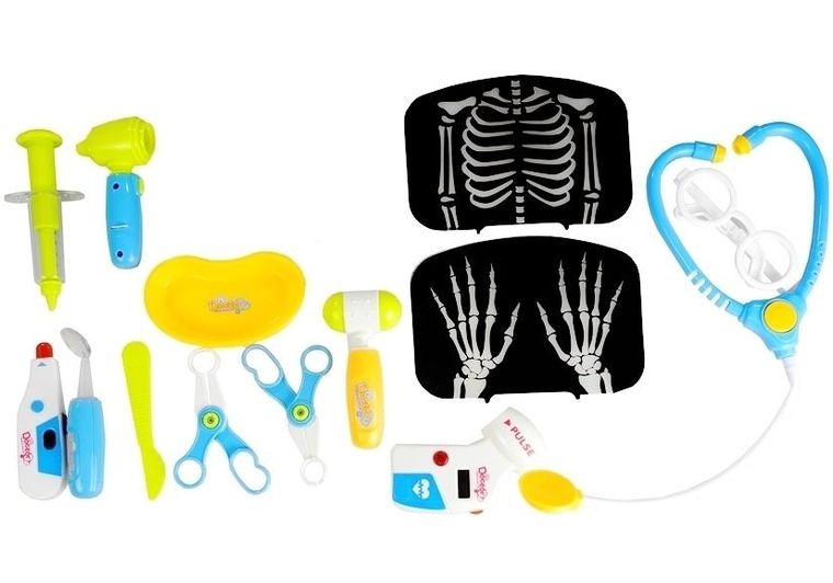 Lean Toys, wózek lekarski z akcesoriami, 22 elementy