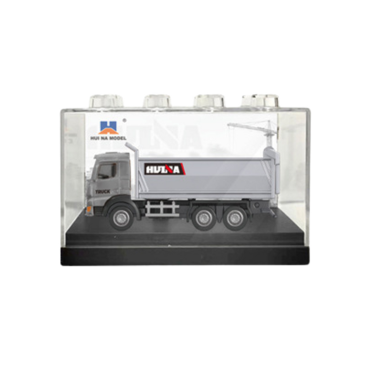 Lean Toys, wywrotka, pojazd metalowy, srebrny, 1:80