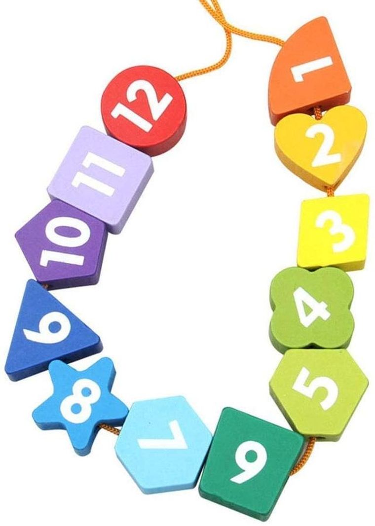 Lean Toys, zegar edukacyjny, drewniany sorter kształtów