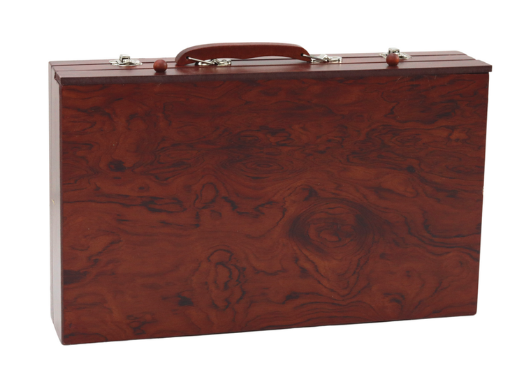 Lean Toys, zestaw artystyczny w drewnianej walizce