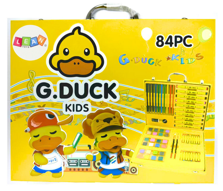 Lean Toys, zestaw artystyczny w walizce, kaczka, 84 elementy