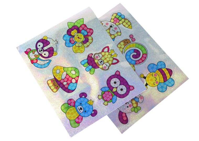 Lean Toys, zestaw diamencików do wyklejania naklejek, kolorowe zwierzątka