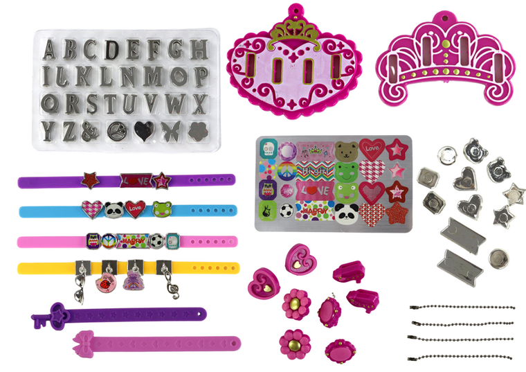 Lean Toys, zestaw do biżuterii bransoletek, alfabet