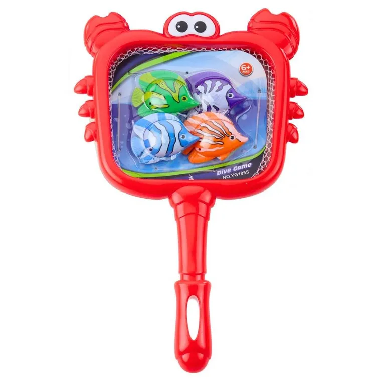 Lean Toys, zestaw do łowienia rybek, 4 elementy