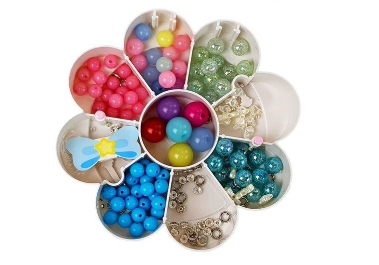 Lean Toys, zestaw do robienia biżuterii, kwiatek