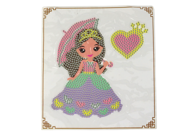 Lean Toys, zestaw koralików do wyklejania, brelok, księżniczka