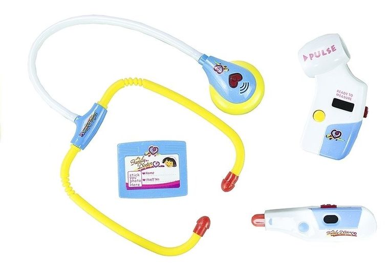 Lean Toys, zestaw małego lekarza w walizce, niebieski