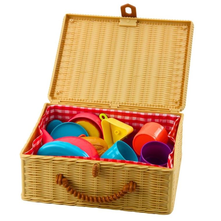 Lean Toys, zestaw piknikowy w walizce, serwis do herbaty z akcesoriami, 23 elementy