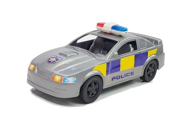 Lean Toys, zestaw pojazdów policja, światło/dźwięk
