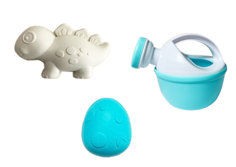 Lean Toys, zestaw zabawek do piasku dinozaury