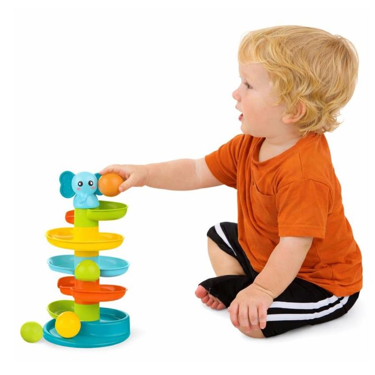 Lean Toys, zjeżdżalnia z piłeczkami, słonik