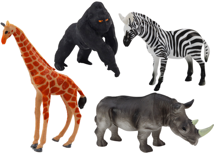 Lean Toys, zwierzęta afrykańskie, zestaw figurek, 4 szt.