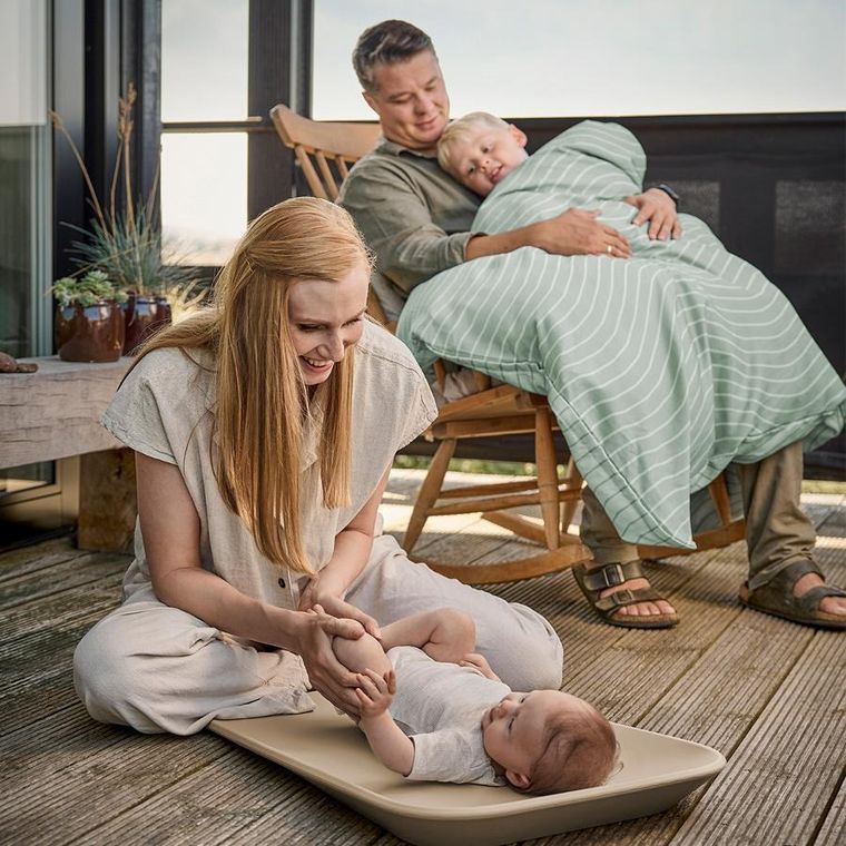 Leander, Woodland, pościel niemowlęca, organic cotton, sage green, 70-100 cm