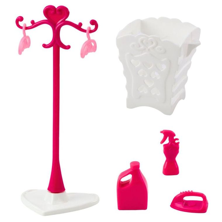 Leantoys, zestaw mebli dla lalek, pralnia, pralka i suszarka z akcesoriami