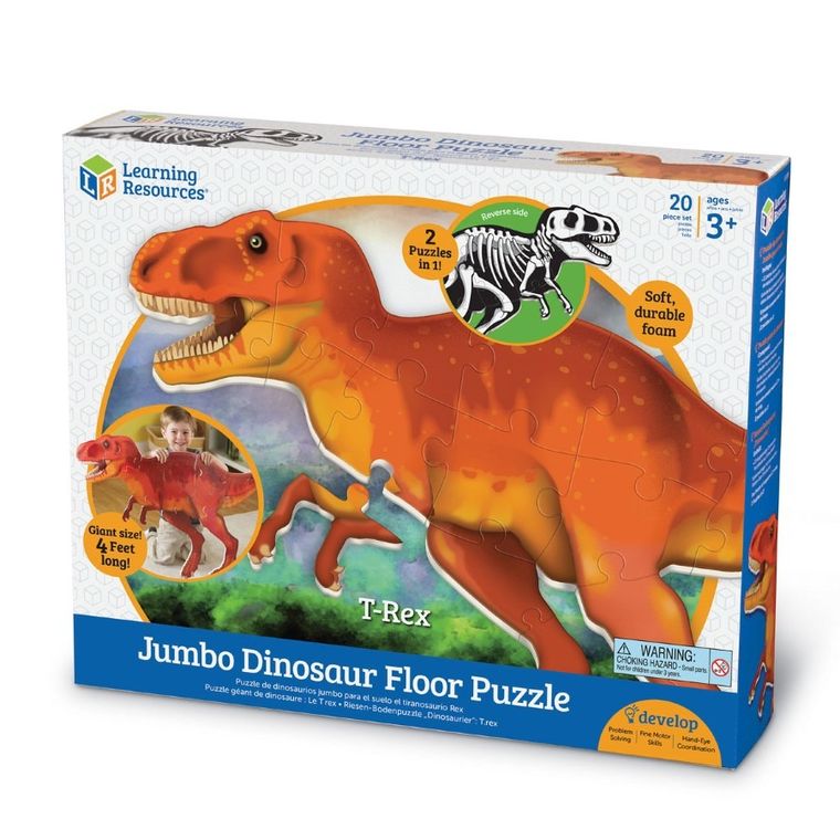 Learning Resources, Dinozaur T-Rex, piankowe puzzle podłogowe