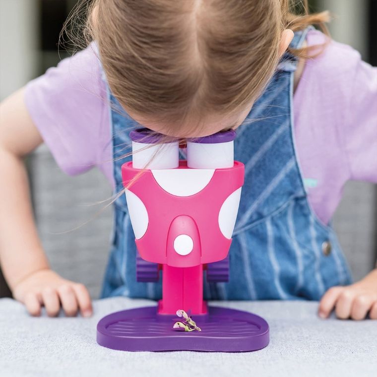 Learning Resources, GeoSafari Jr., mikroskop dla dzieci, 8x, różowy
