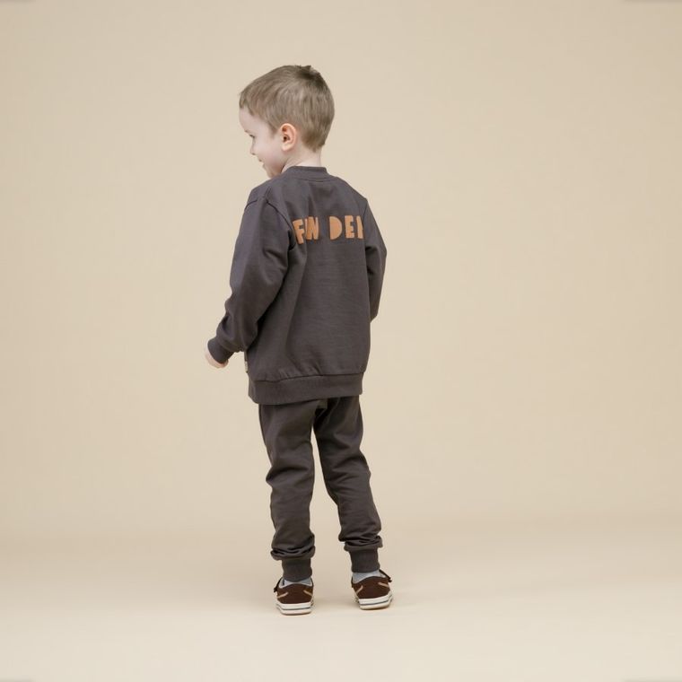 Legginsy chłopięce, grafitowe, Pinokio