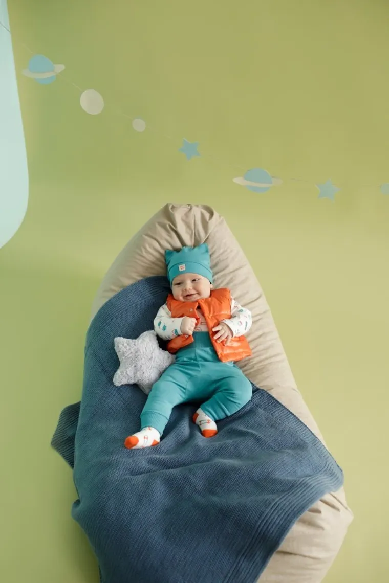 Legginsy chłopięce, turkusowe, Pinokio