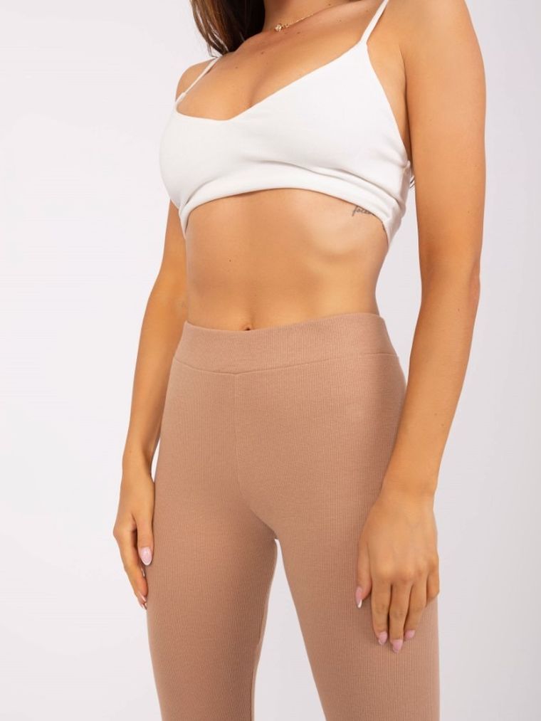 Legginsy damskie, beżowe, Relevance