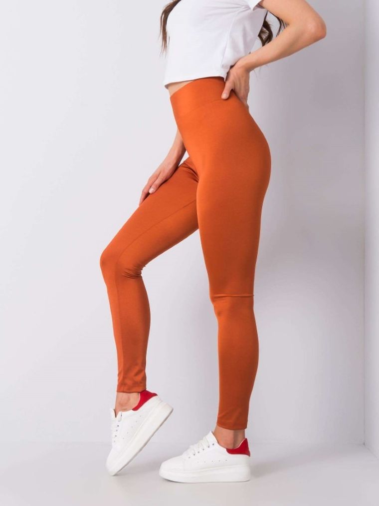 Legginsy damskie, ceglane, Rue Paris