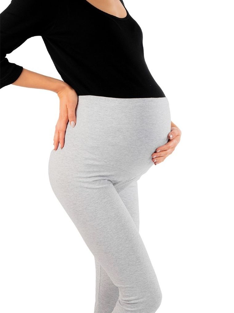 Legginsy damskie, ciążowe, szare, Golden Queen