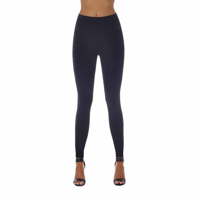 Legginsy damskie, czarne, Bas Bleu