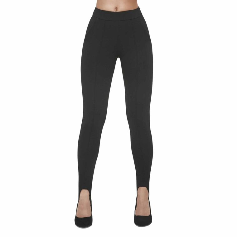 Legginsy damskie, czarne, Bas Bleu