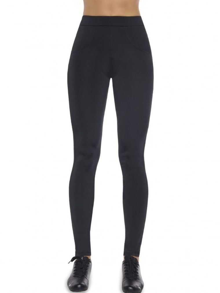 Legginsy damskie, czarne, Bas Bleu