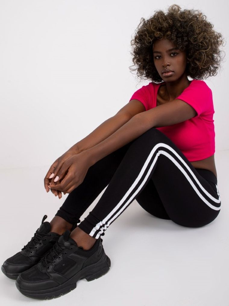 Legginsy damskie, czarne, Basic Feel Good