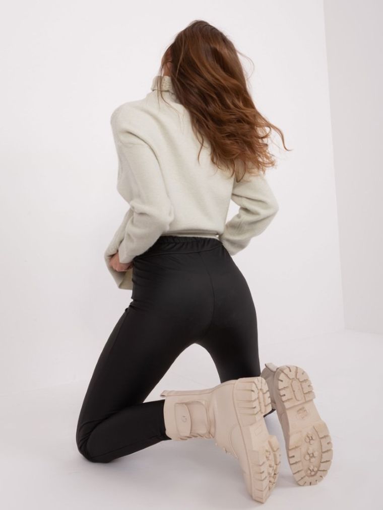 Legginsy damskie, czarne, Lakerta