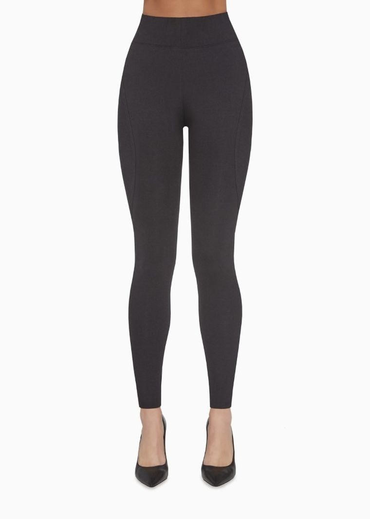 Legginsy damskie, czarne, Maya, Bas Bleu