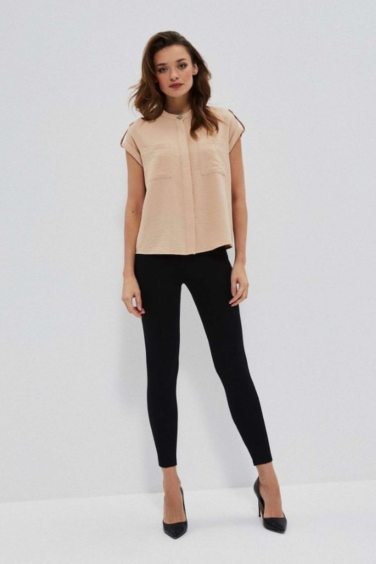 Legginsy damskie, czarne, Moodo