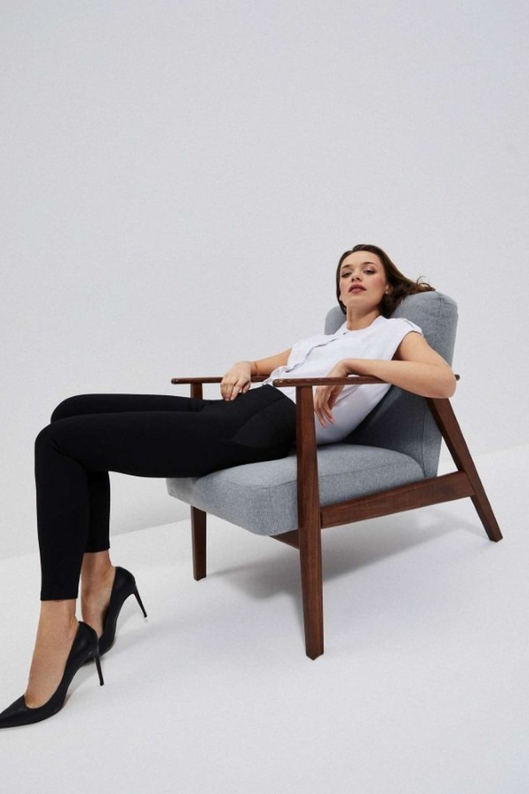 Legginsy damskie, czarne, Moodo