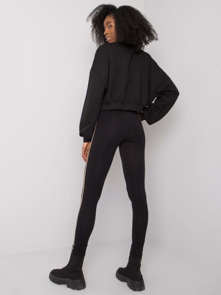 Legginsy damskie, czarne, Rue Paris