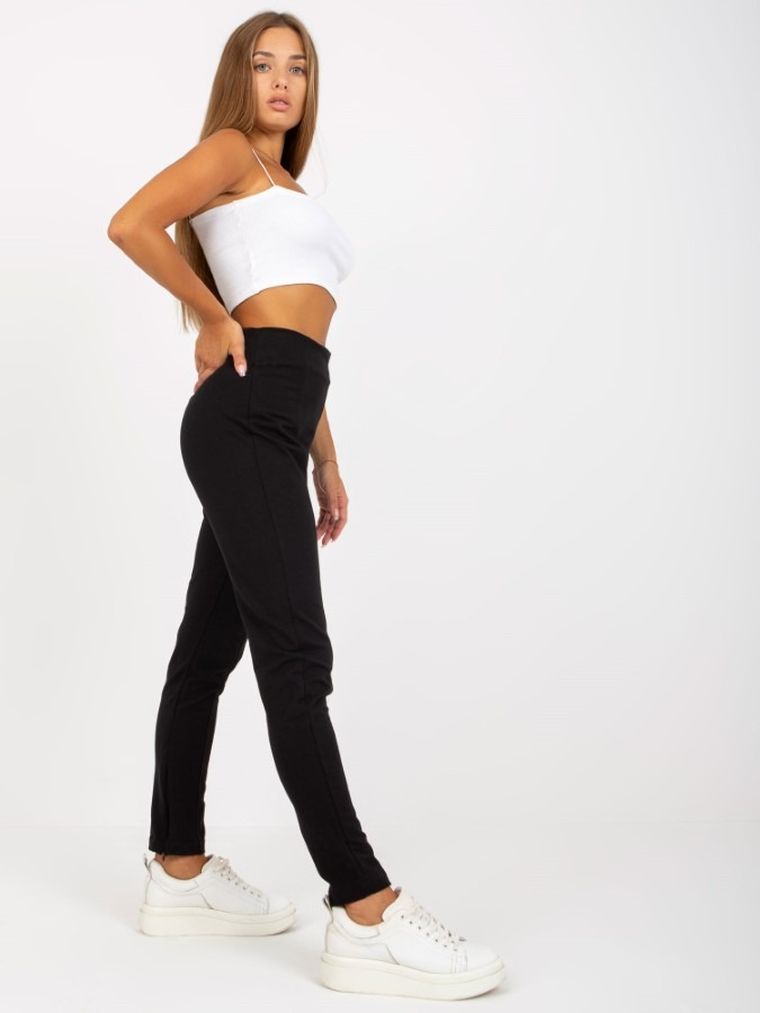 Legginsy damskie, czarne, Rue Paris