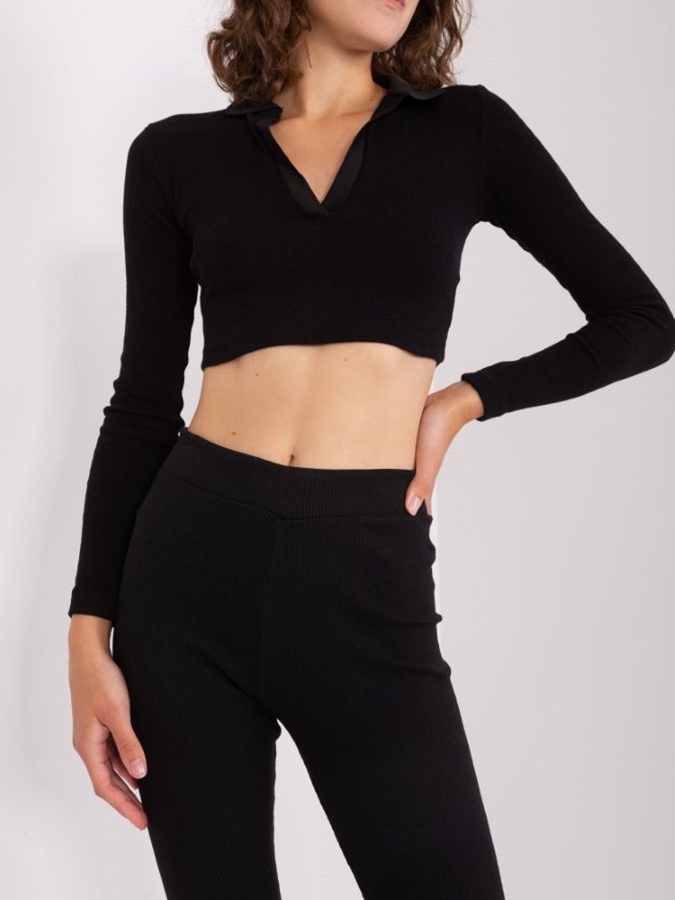 Legginsy damskie, czarne, Rue Paris