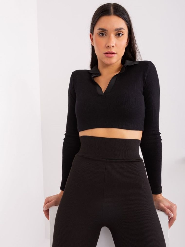 Legginsy damskie, czarne, Rue Paris