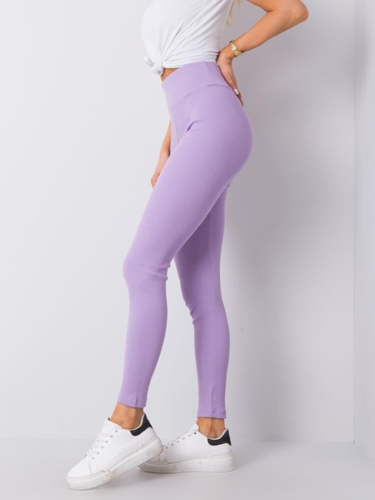 Legginsy damskie, fioletowe, Basic Feel Good