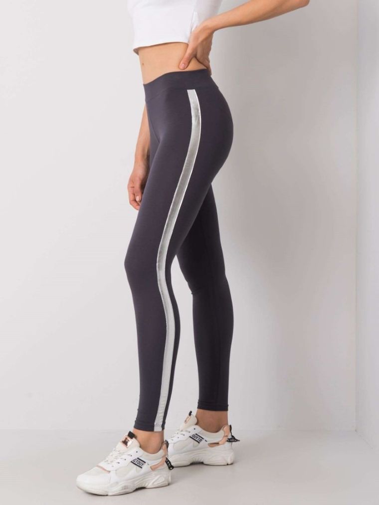 Legginsy damskie, grafitowe, Rue Paris