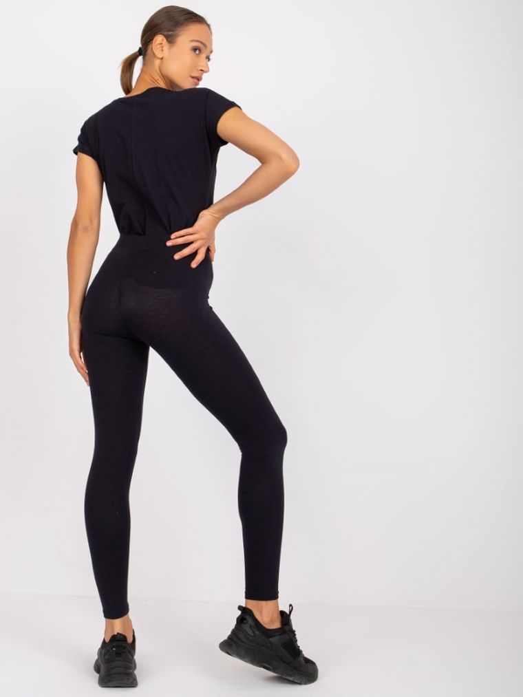 Legginsy damskie, granatowe, Basic Feel Good