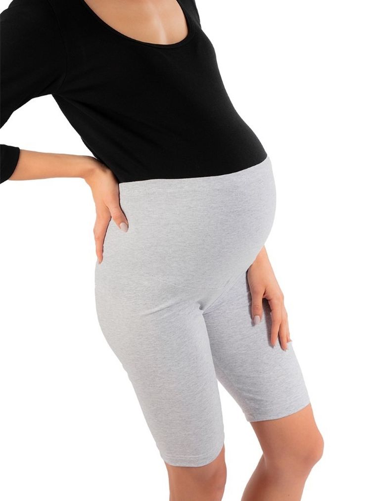 Legginsy damskie, kolarki, ciążowe, szare, Golden Queen