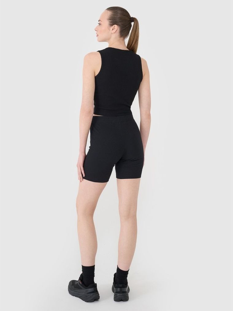 Legginsy damskie, kolarki, czarne, 4F