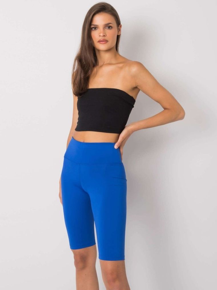 Legginsy damskie, kolarki, niebieskie, Ex Moda