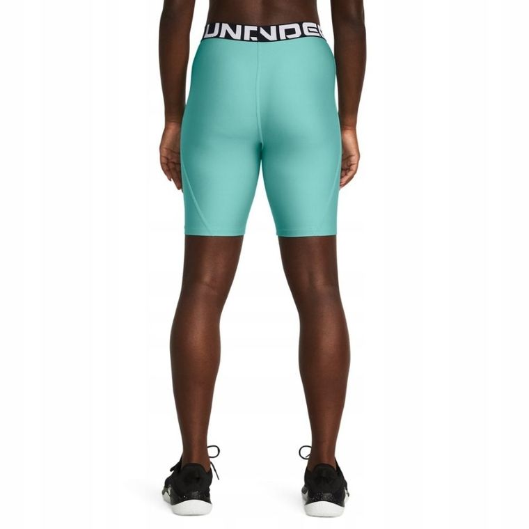 Legginsy damskie, kolarki, turkusowe, Under Armour