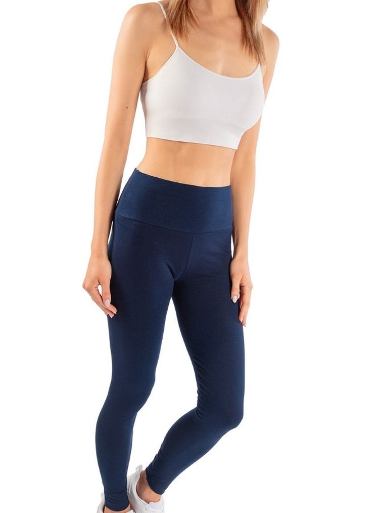 Legginsy damskie, niebieskie, Golden Queen