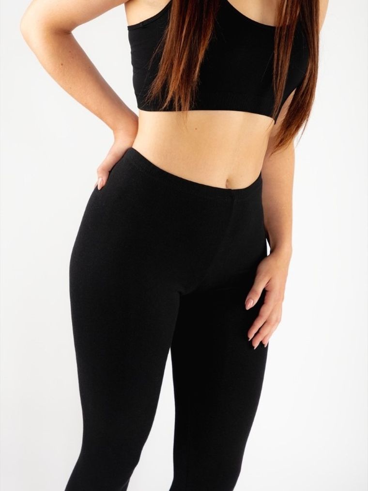 Legginsy damskie, ocieplane, czarne, Golden Queen