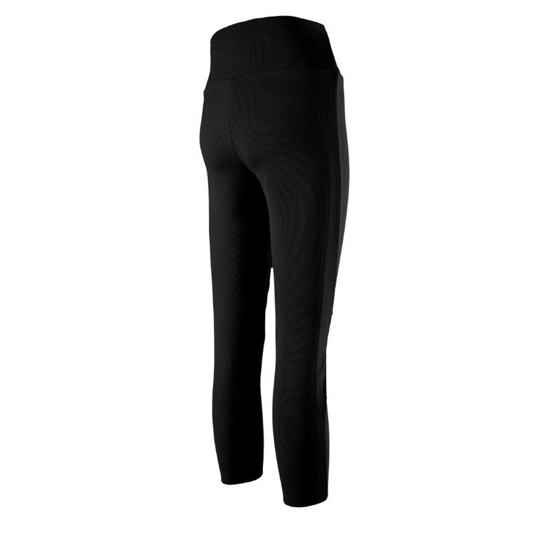 Legginsy damskie, prążkowane, czarne, Hoop